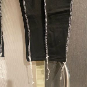New SHEIN fashion thread pants black & white
